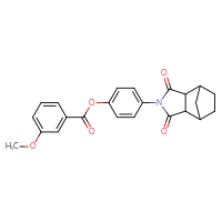 Chemical structure of 4-{3,5-dioxo-4-azatricyclo[5.2.1.0²,⁶]decan-4-yl}phenyl 3-methoxybenzoate - CSSB00121685304