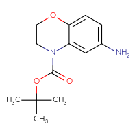 Chemical structure of tert-butyl 6-amino-3,4-dihydro-2H-1,4-benzoxazine-4-carboxylate - CSSB00010218980