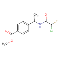 Chemical structure of methyl 4-[(1S)-1-(2-chloro-2-fluoroacetamido)ethyl]benzoate - CSSB21332119422