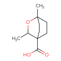 Chemical structure of 1,3-dimethyl-2-oxabicyclo[2.2.2]octane-4-carboxylic acid - CSSB06738864522