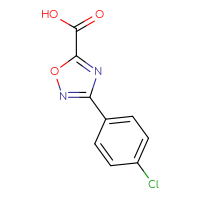 Chemical structure of 3-(4-chlorophenyl)-1,2,4-oxadiazole-5-carboxylic acid - CSSB00010178829