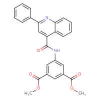 Chemical structure of 1,3-dimethyl 5-(2-phenylquinoline-4-amido)benzene-1,3-dicarboxylate - CSSB00103591817