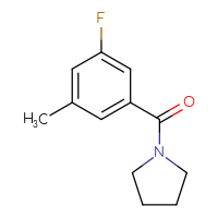 Chemical structure of 1-(3-fluoro-5-methylbenzoyl)pyrrolidine - CSSB00012472256
