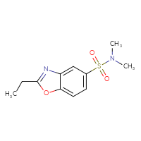 Chemical structure of 2-ethyl-N,N-dimethyl-1,3-benzoxazole-5-sulfonamide - CSSB02829193615
