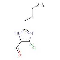 Chemical structure of 2-butyl-4-chloro-1H-imidazole-5-carbaldehyde - CSSB00000042298