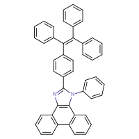Chemical structure of 1-phenyl-2-[4-(1,2,2-triphenylethenyl)phenyl]-1H-phenanthro[9,10-d]imidazole - CSSB06359885762