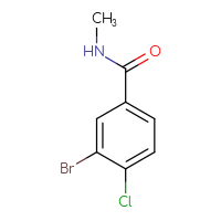Chemical structure of 3-bromo-4-chloro-N-methylbenzamide - CSSB00012348331
