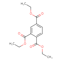 Chemical structure of 1,2,4-triethyl benzene-1,2,4-tricarboxylate - CSSB00121583759