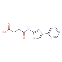 Chemical structure of 3-{[4-(pyridin-4-yl)-1,3-thiazol-2-yl]carbamoyl}propanoic acid - CSSB00020591616