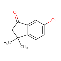 Chemical structure of 6-hydroxy-3,3-dimethyl-2,3-dihydro-1H-inden-1-one - CSSB00000092145