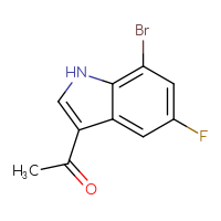 Chemical structure of 1-(7-bromo-5-fluoro-1H-indol-3-yl)ethan-1-one - CSSB02516690716