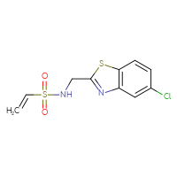 Chemical structure of N-[(5-chloro-1,3-benzothiazol-2-yl)methyl]ethene-1-sulfonamide - CSSB21332085446