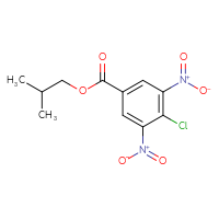 Chemical structure of 2-methylpropyl 4-chloro-3,5-dinitrobenzoate - CSSB00020652608