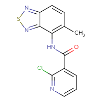 Chemical structure of 2-chloro-N-(5-methyl-2,1,3-benzothiadiazol-4-yl)pyridine-3-carboxamide - CSSB00121621129