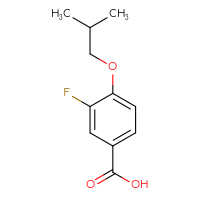 Chemical structure of 3-fluoro-4-(2-methylpropoxy)benzoic acid - CSSB00011234201