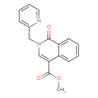 Chemical structure of methyl 1-oxo-2-[(pyridin-2-yl)methyl]-1,2-dihydroisoquinoline-4-carboxylate - CSSB00025733696