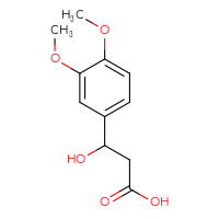 Chemical structure of 3-(3,4-dimethoxyphenyl)-3-hydroxypropanoic acid - CSSB00011667777