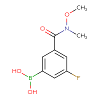 Chemical structure of {3-fluoro-5-[methoxy(methyl)carbamoyl]phenyl}boronic acid - CSSB00010081140