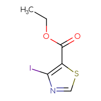 Chemical structure of ethyl 4-iodo-1,3-thiazole-5-carboxylate - CSSB06788697062