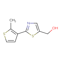 Chemical structure of [2-(2-methylthiophen-3-yl)-1,3-thiazol-5-yl]methanol - CSSB00015042012
