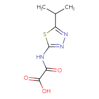 Chemical structure of {[5-(propan-2-yl)-1,3,4-thiadiazol-2-yl]carbamoyl}formic acid - CSSB00010368295