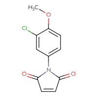 Chemical structure of 1-(3-chloro-4-methoxyphenyl)-2,5-dihydro-1H-pyrrole-2,5-dione - CSSB00000261081