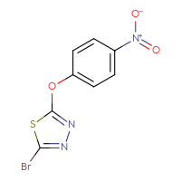 Chemical structure of 2-bromo-5-(4-nitrophenoxy)-1,3,4-thiadiazole - CSSB00012111762