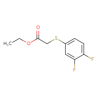 Chemical structure of ethyl 2-[(3,4-difluorophenyl)sulfanyl]acetate - CSSB00000204392