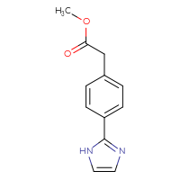 Chemical structure of methyl 2-[4-(1H-imidazol-2-yl)phenyl]acetate - CSSB00051238858