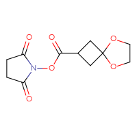 Chemical structure of 2,5-dioxopyrrolidin-1-yl 5,8-dioxaspiro[3.4]octane-2-carboxylate - CSSB17484213643