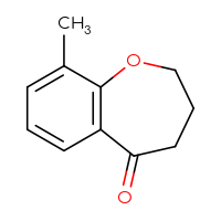 Chemical structure of 9-methyl-2,3,4,5-tetrahydro-1-benzoxepin-5-one - CSSB00000735902