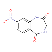 Chemical structure of 8-nitro-2,3,4,5-tetrahydro-1H-1,4-benzodiazepine-2,5-dione - CSSB06835378918