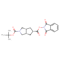 Chemical structure of 2-tert-butyl 5-(1,3-dioxo-2,3-dihydro-1H-isoindol-2-yl) (3aR,5R,6aS)-octahydrocyclopenta[c]pyrrole-2,5-dicarboxylate - CSSB02126242018