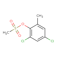Chemical structure of 2,4-dichloro-6-methylphenyl methanesulfonate - CSSB02495378696