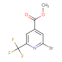 Chemical structure of methyl 2-bromo-6-(trifluoromethyl)pyridine-4-carboxylate - CSSB00010068634