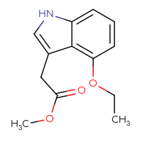 Chemical structure of methyl 2-(4-ethoxy-1H-indol-3-yl)acetate - CSSB00028297750