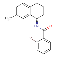 Chemical structure of 2-bromo-N-[(1R)-7-methyl-1,2,3,4-tetrahydronaphthalen-1-yl]benzamide - CSSB02073964124