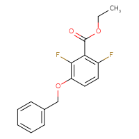 Chemical structure of ethyl 3-(benzyloxy)-2,6-difluorobenzoate - CSSB03551713048