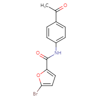 Chemical structure of N-(4-acetylphenyl)-5-bromofuran-2-carboxamide - CSSB00000481822