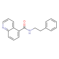 Chemical structure of N-(2-phenylethyl)quinoline-5-carboxamide - CSSB02044614826