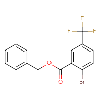 Chemical structure of benzyl 2-bromo-5-(trifluoromethyl)benzoate - CSSB00119750074
