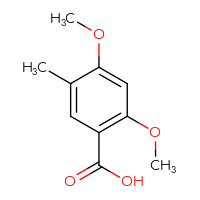 Chemical structure of 2,4-dimethoxy-5-methylbenzoic acid - CSSB00000081111