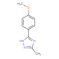 Chemical structure of 5-(4-methoxyphenyl)-3-methyl-1H-1,2,4-triazole - CSSB00011270742