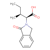 Chemical structure of (2S,3S)-3-methyl-2-(1-oxo-2,3-dihydro-1H-isoindol-2-yl)pentanoic acid - CSSB00160848702