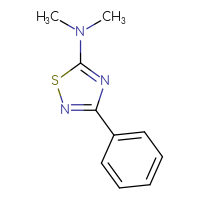 Chemical structure of N,N-dimethyl-3-phenyl-1,2,4-thiadiazol-5-amine - CSSB00009992893