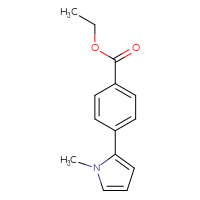 Chemical structure of ethyl 4-(1-methyl-1H-pyrrol-2-yl)benzoate - CSSB06591973970