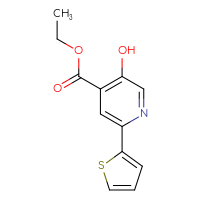 Chemical structure of ethyl 5-hydroxy-2-(thiophen-2-yl)pyridine-4-carboxylate - CSSB06715235681