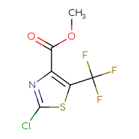 Chemical structure of methyl 2-chloro-5-(trifluoromethyl)-1,3-thiazole-4-carboxylate - CSSB00015680035
