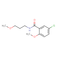 Chemical structure of 5-chloro-2-methoxy-N-(3-methoxypropyl)benzamide - CSSB00047663158