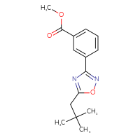 Chemical structure of methyl 3-[5-(2,2-dimethylpropyl)-1,2,4-oxadiazol-3-yl]benzoate - CSSB00000764970
